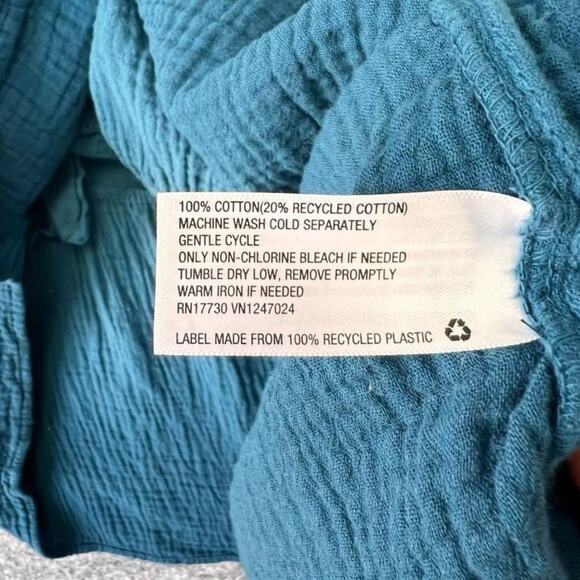 Universal Thread Dress Size XS Blue Balloon Sleeve Tiered Gauzy Ombre Dip Dye - Picture 6 of 10